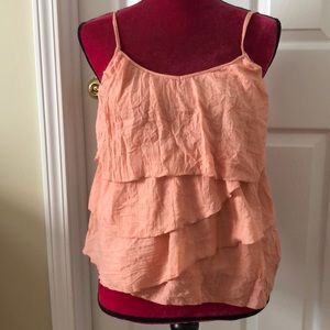 Multi layered cotton coral layering tank